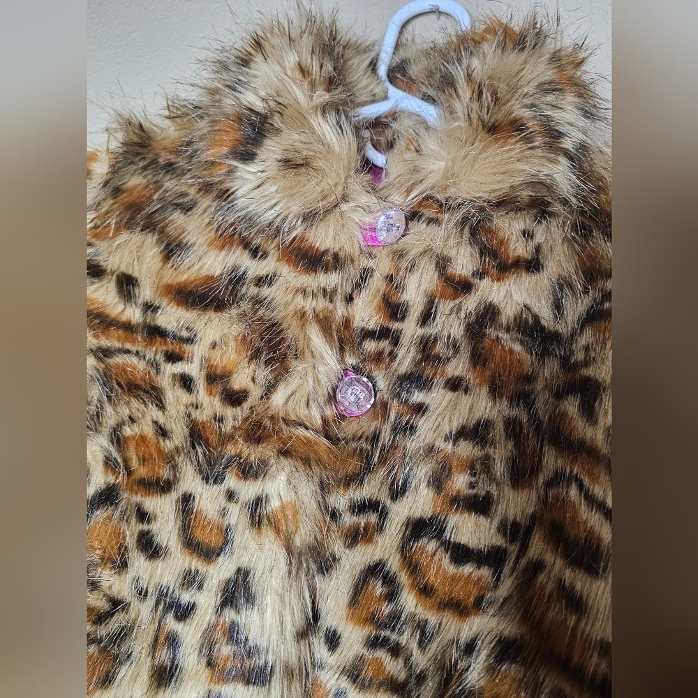 HAUTE BABY Dtm Brown Leopard Sprint Faux Fur - Picture 4 of 5
